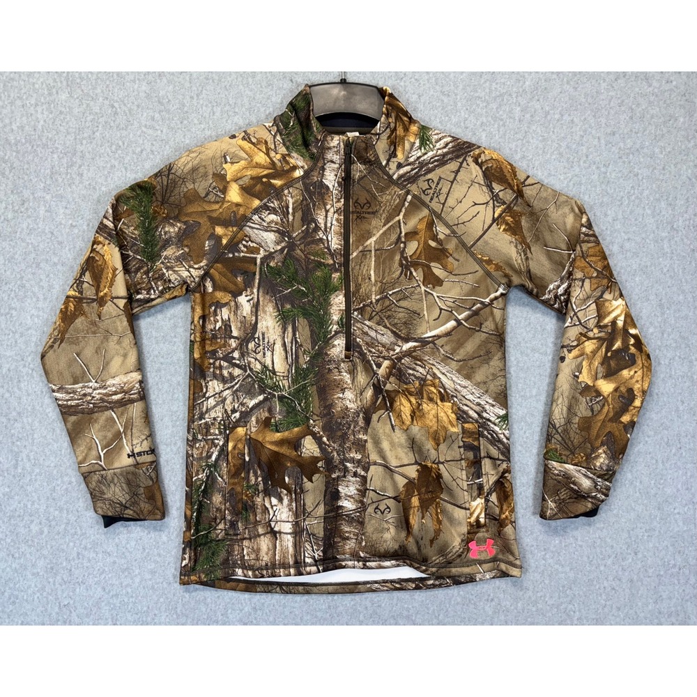 Under Armour ColdGear Womens Small Realtree Xtra Camo 1/4 Zip Pullover Jacket